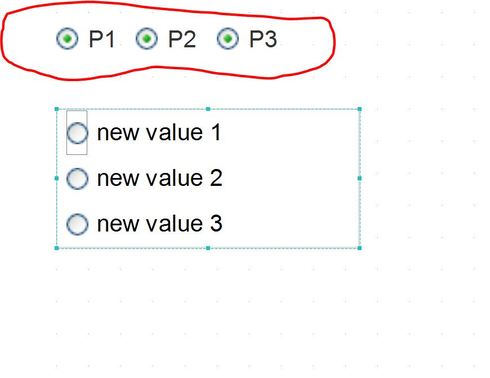 Grouping radio buttons horizontally | Justinmind Q&A