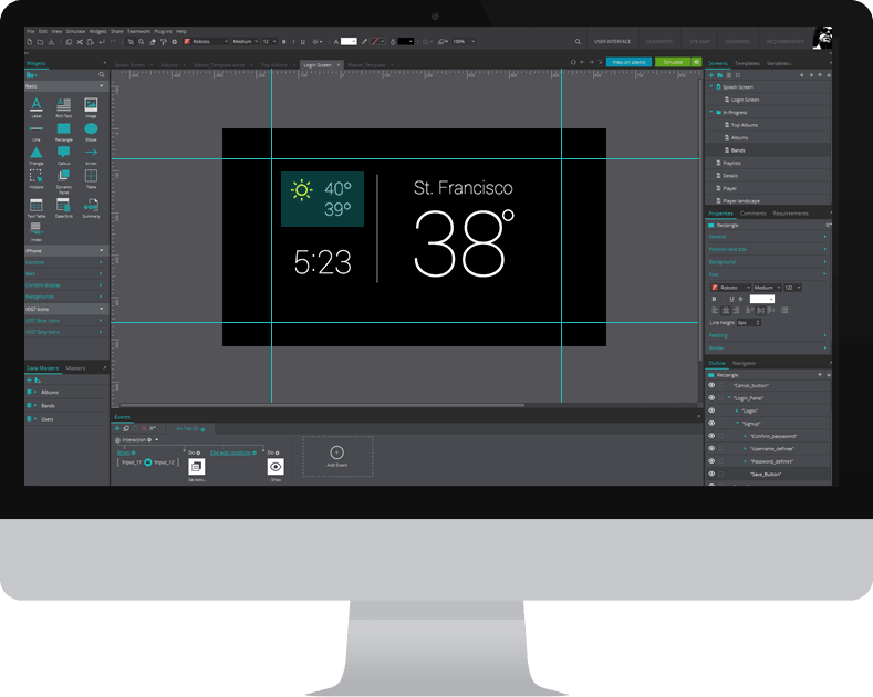Design wireframe for google glasses