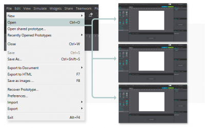 justinmind protptype size unit