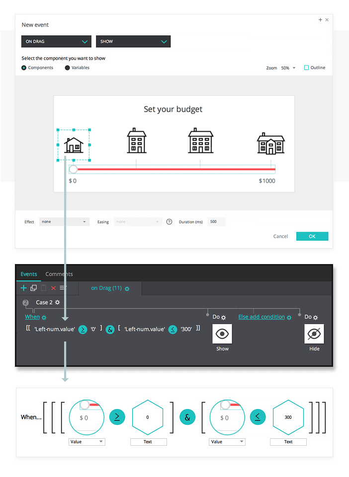 Create an interactive price slider in your web wireframes