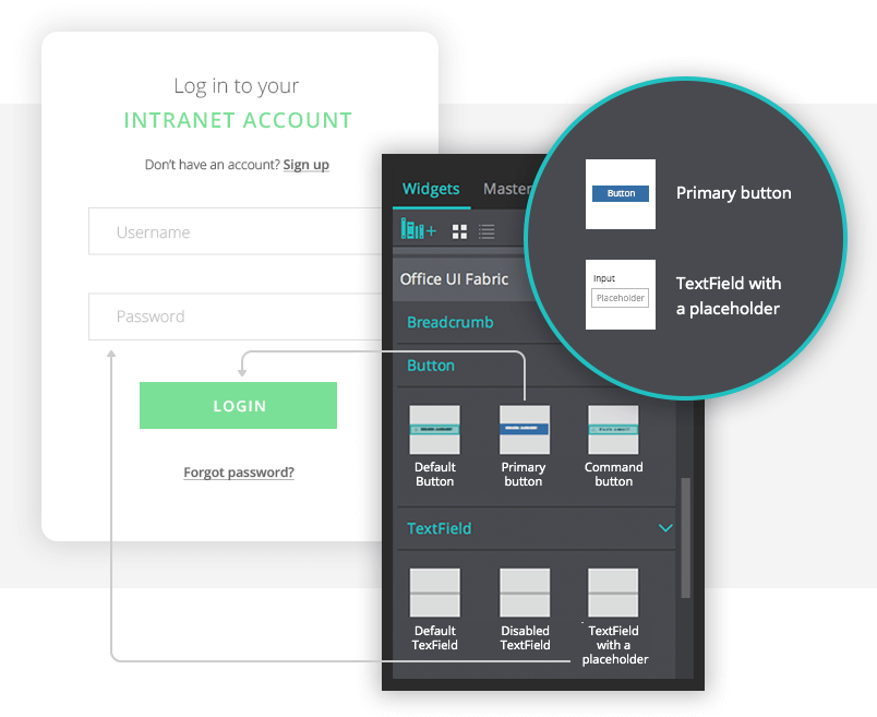 Microsoft Office Fabric UI kit: for code-free design - Justinmind