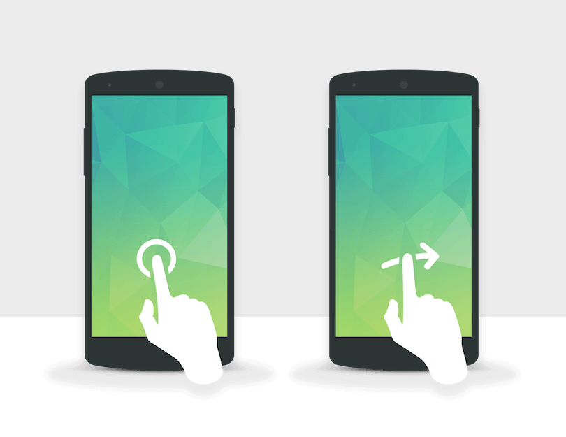 Tap or swipe mobile gestures in iOS & Android app design - Justinmind