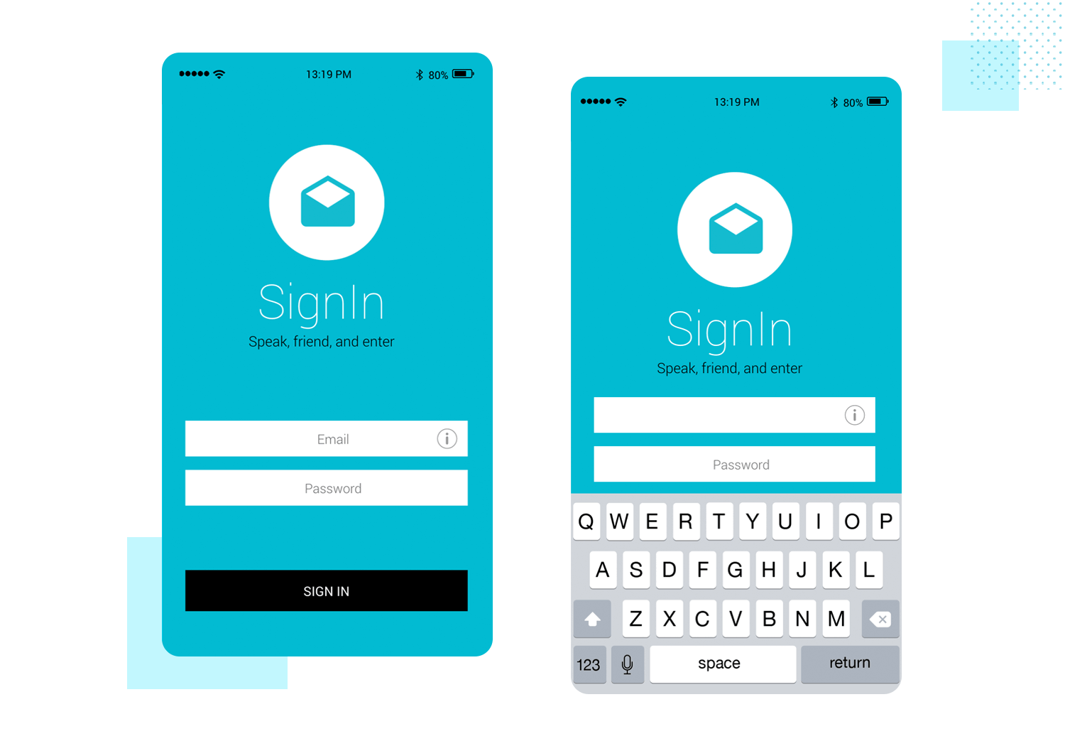 iOS Passcode - mobile app mockup - Justinmind