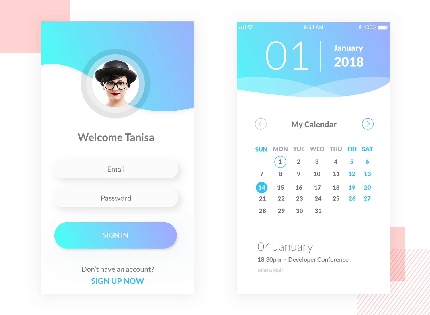 Baru 43+ Calendar For App Design