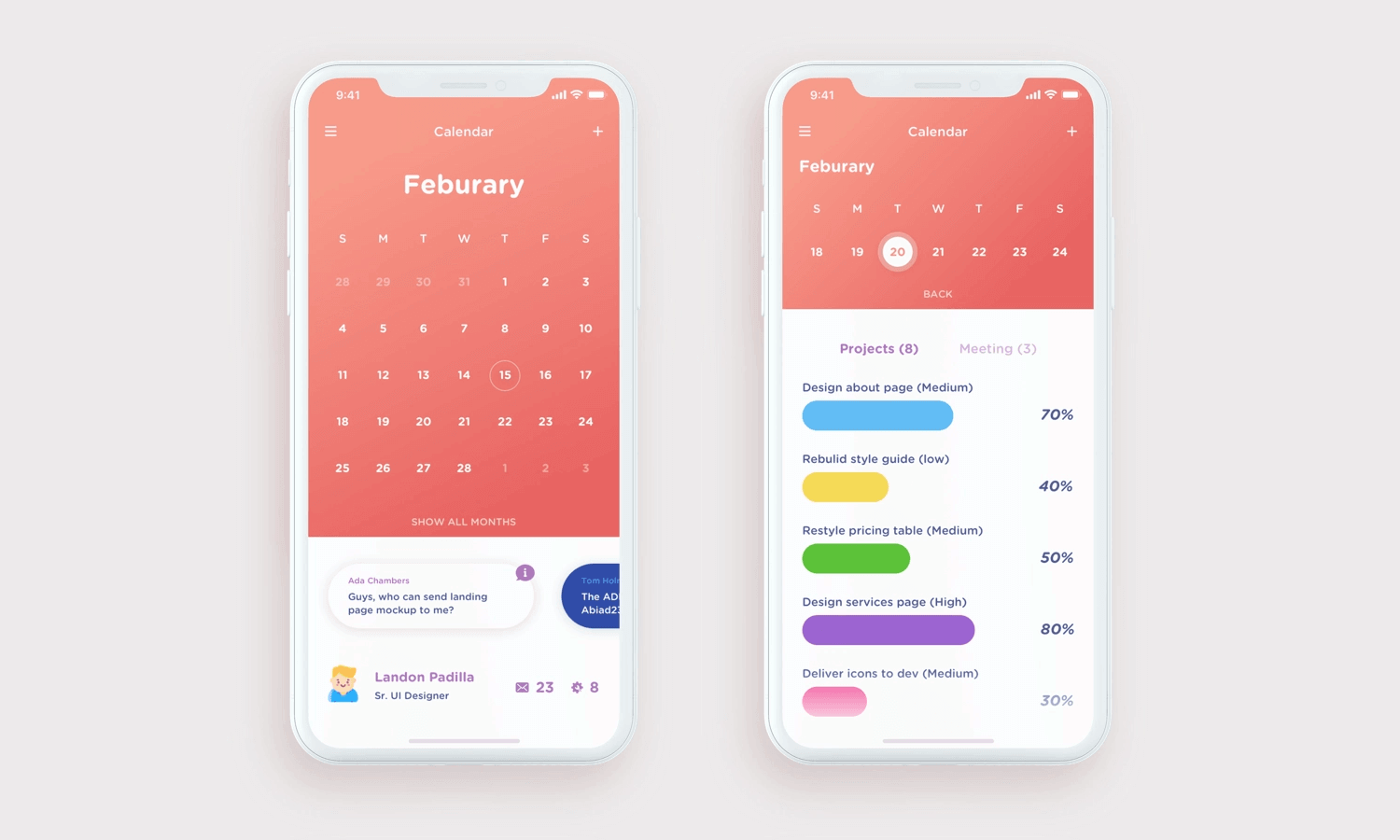 Email & Calendar UI/UX Kit (Sketch) by Petr Knoll | Behance :: Behance