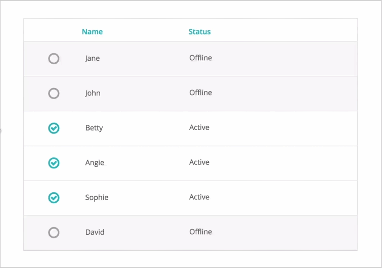 Display data in list format in prototypes & wireframes