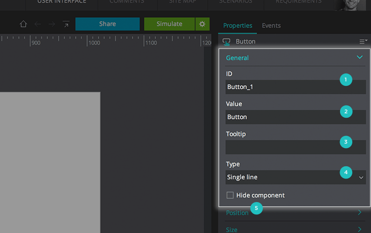 Justinmind's User Interface module explained