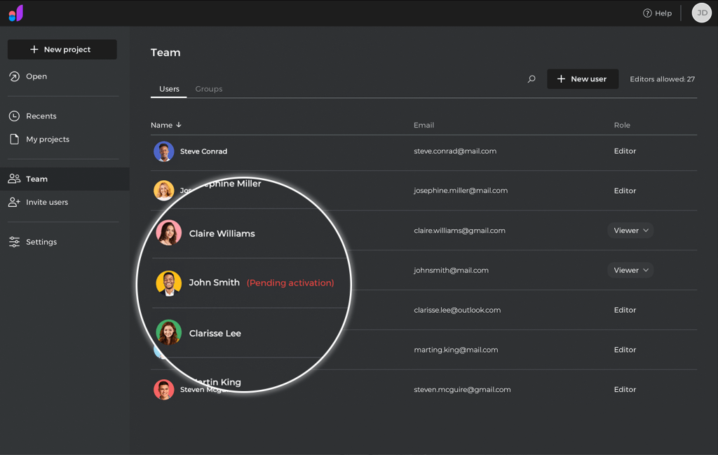 How multiple users work on the same prototype or wireframe