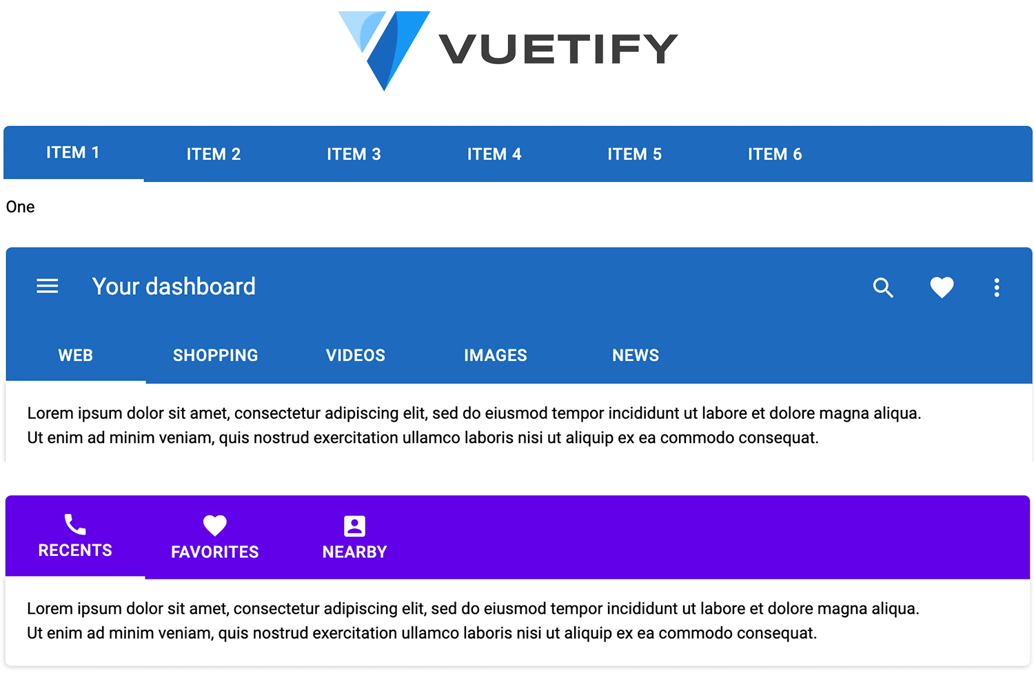 tab design vuetify