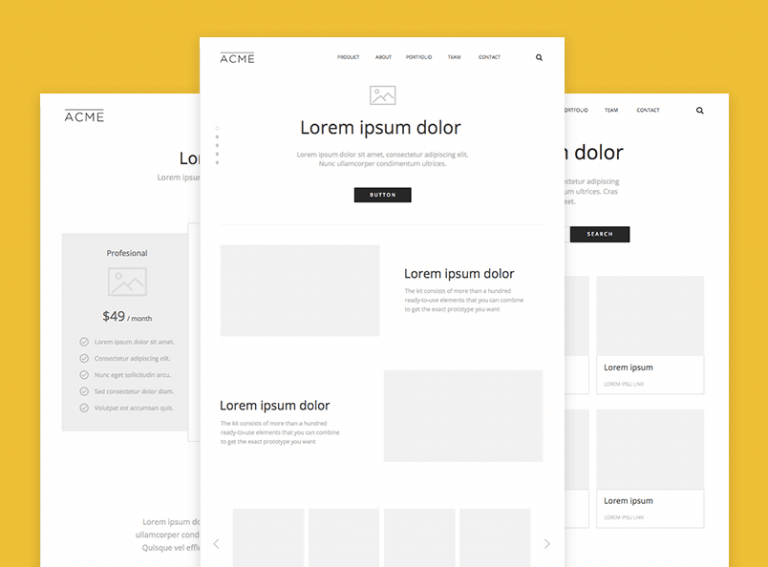 wireframe templates justinmind