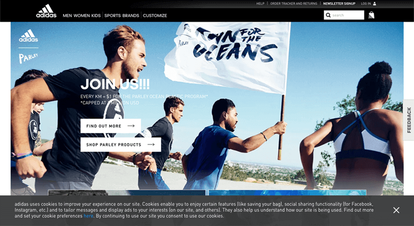 web-cookies-user-experience-adidas-footer