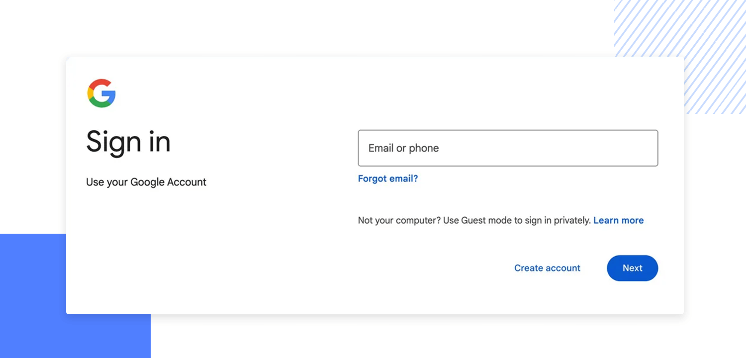 Gmail Sign Up Form 