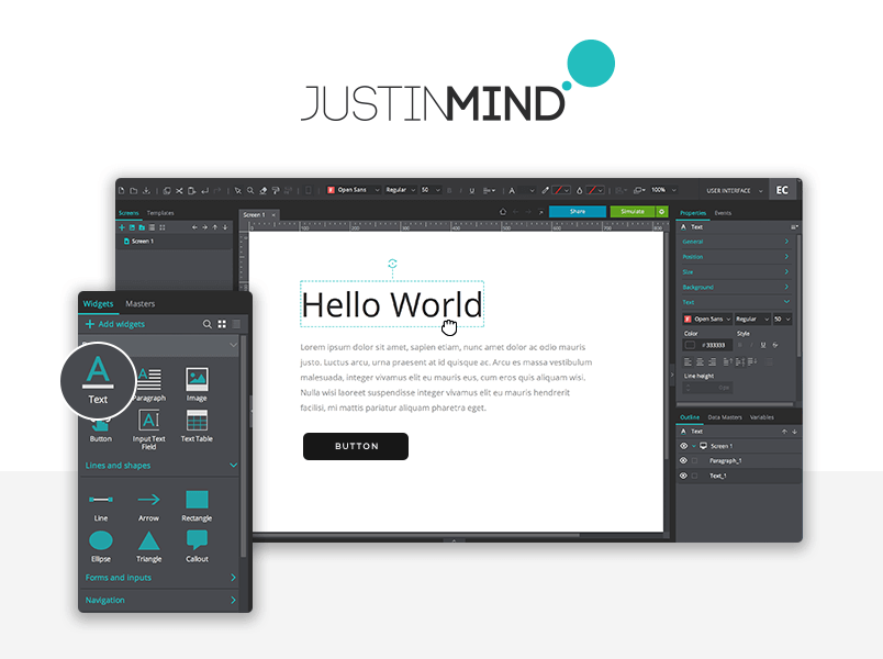 justinmind export with free account