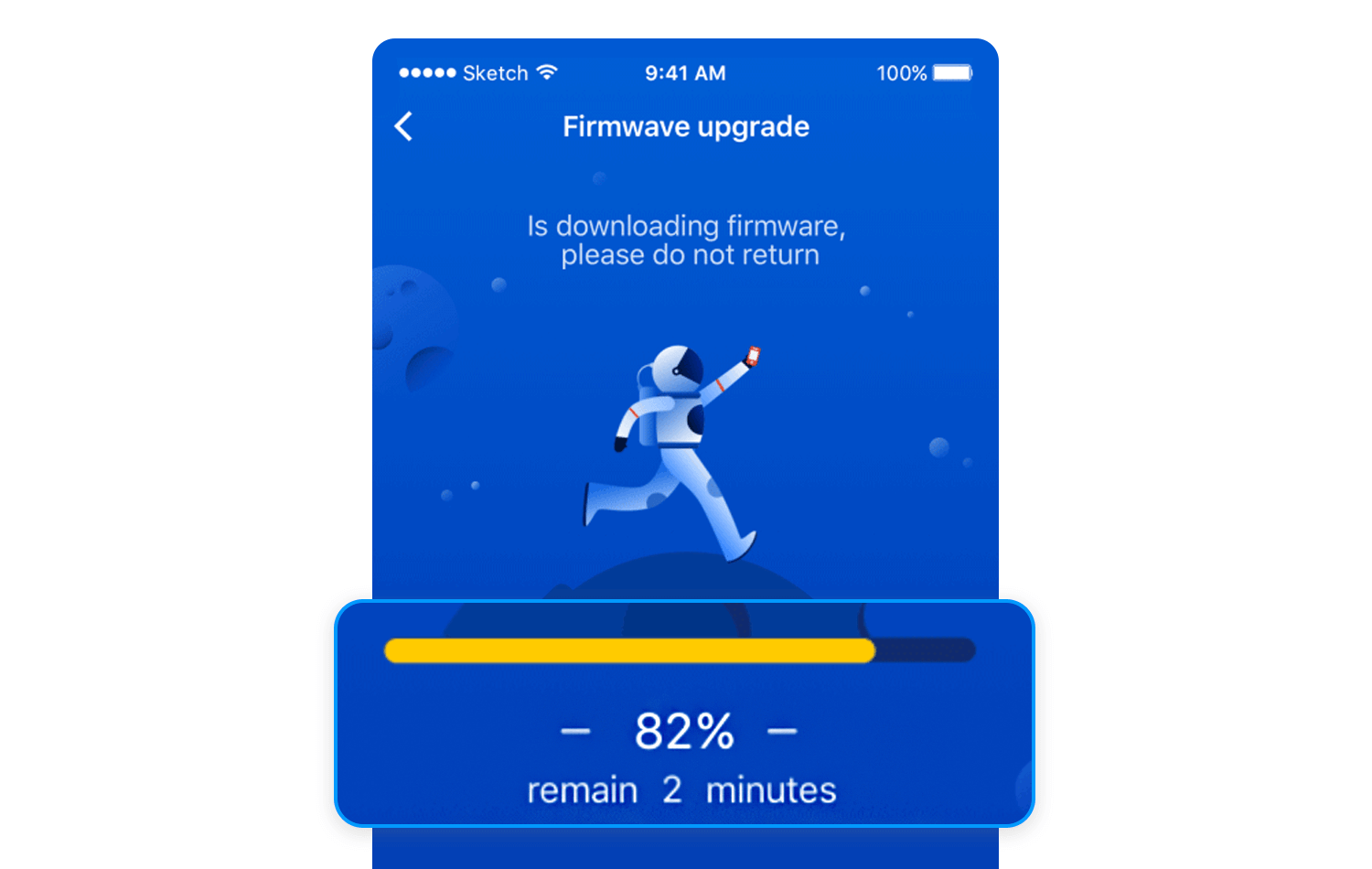 progress bar examples loading astronauts