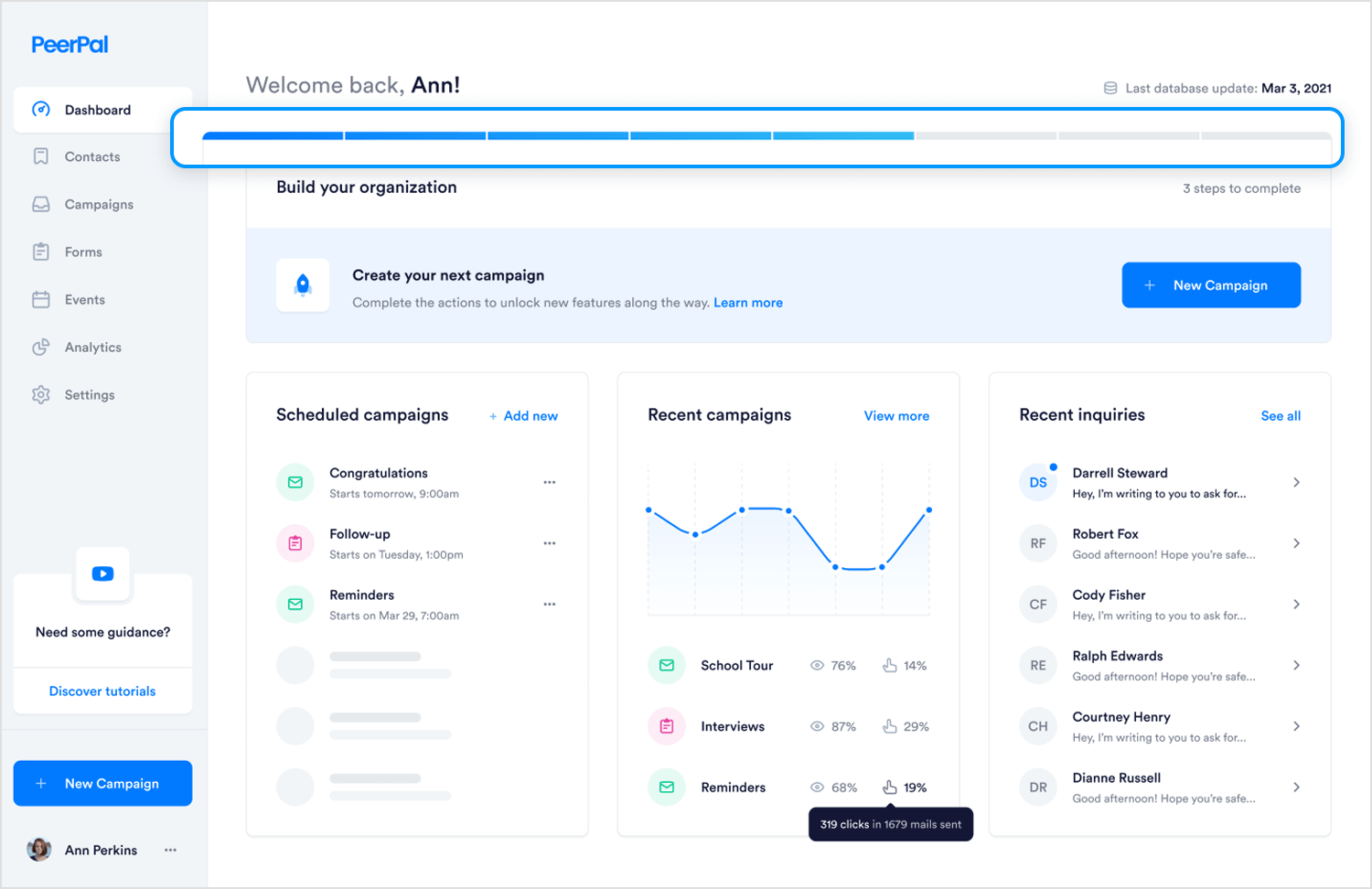 progress bar examples peerpal