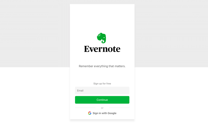 www evernote com login