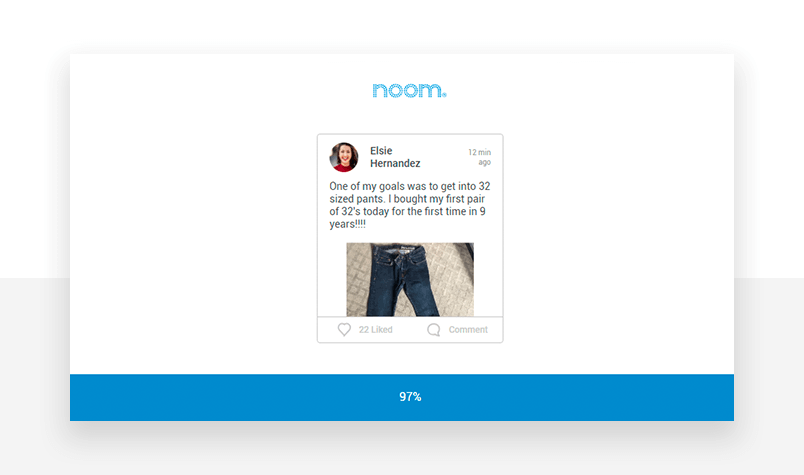 Noom ux social proof