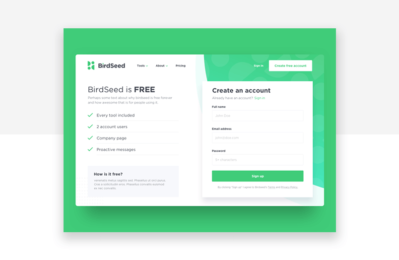 Good example of use of visual hierarchy when dealing with button design