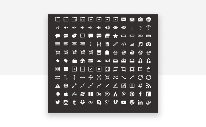 Versatile UI components website icons - free