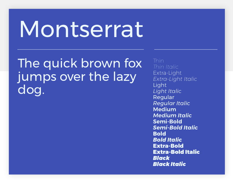 Montserrat - 15 best Google Fonts for your website - Justinmind