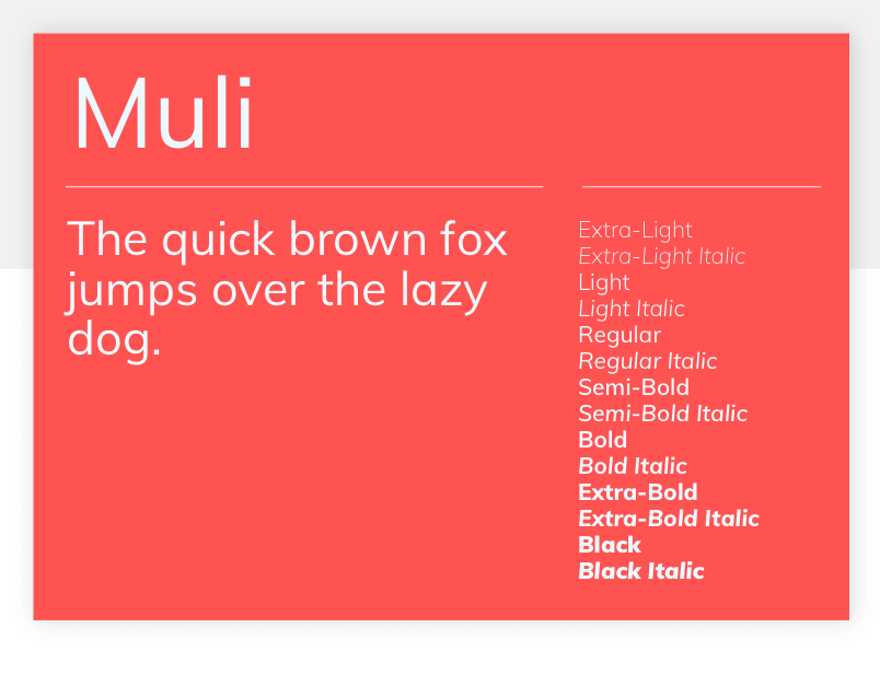 Muli - 15 best Google Fonts for your website - Justinmind