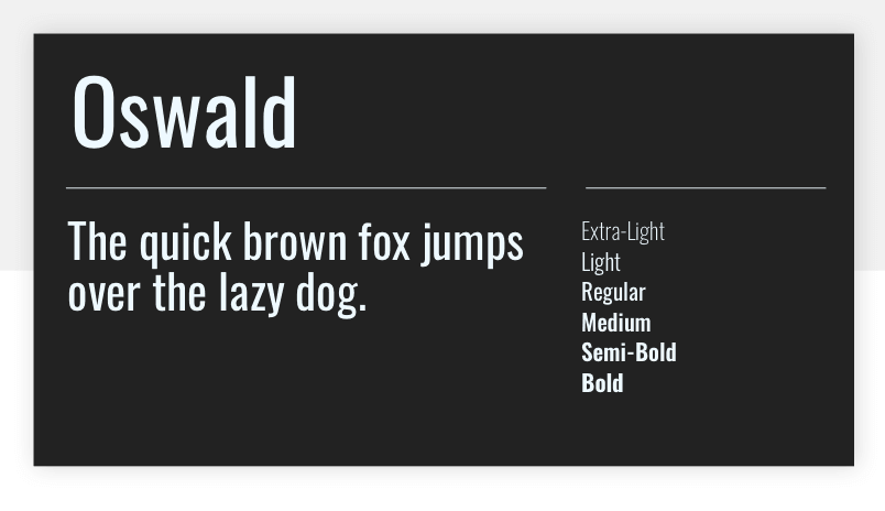 Oswald - 15 best Google Fonts for your website - Justinmind