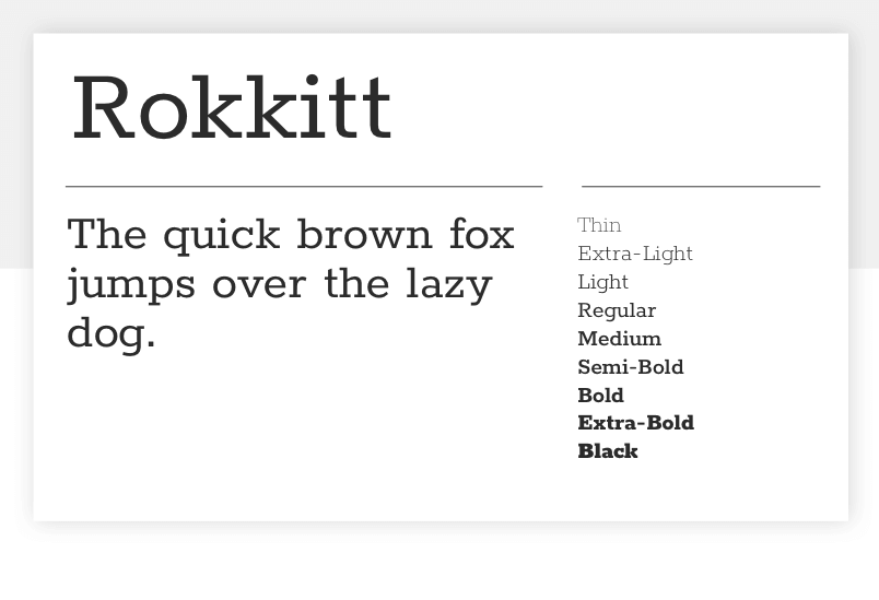Rokkitt - 15 best Google Fonts for your website - Justinmind