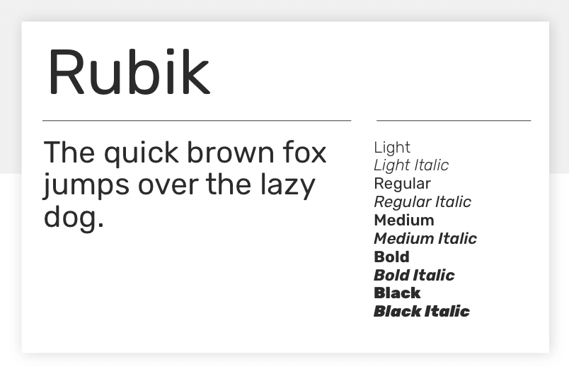 Rubik - 15 best Google Fonts for your website - Justinmind