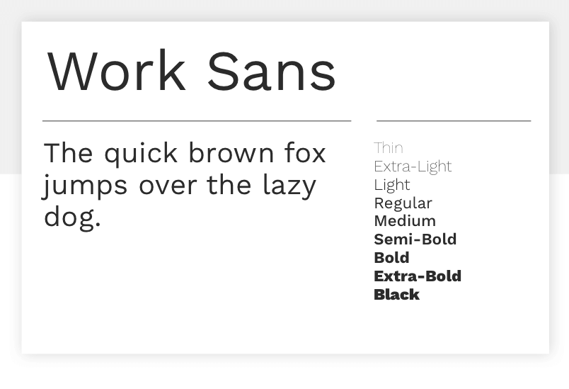 Work Sans - 15 best Google Fonts for your website - Justinmind