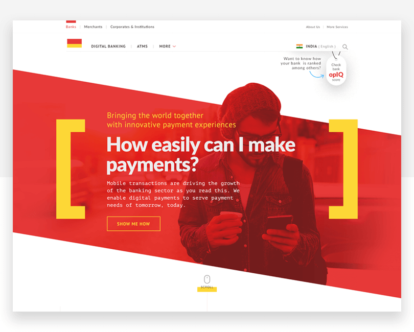 Digi-Bank - free responsive website mockup template - Justinmind