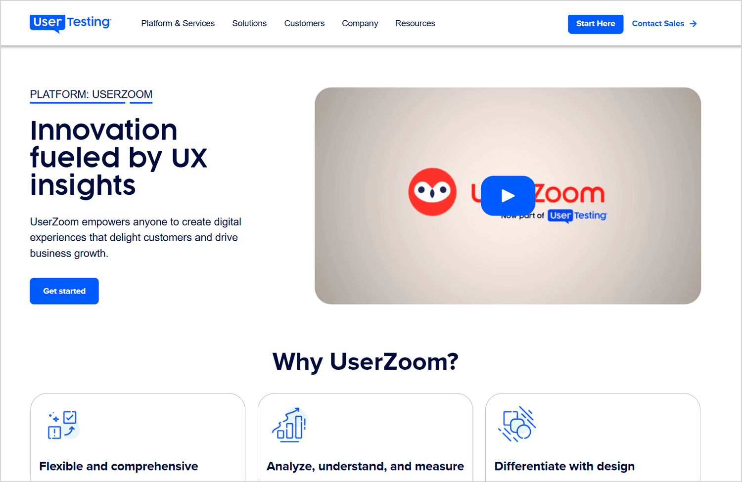 UserZoom UX research and testing platform for digital experience optimization