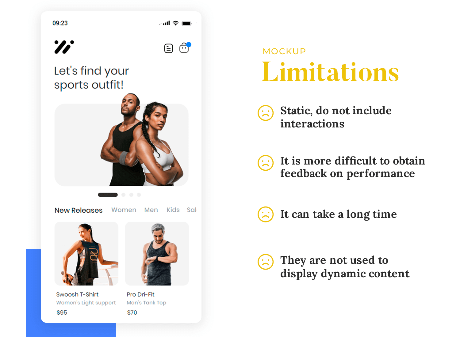 wireframe vs prototype vs mockup limitations