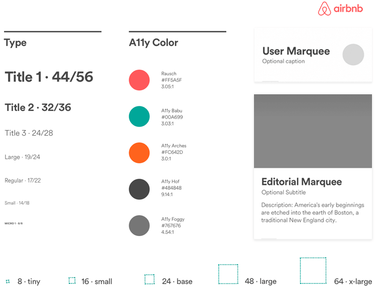 Airbnb - Design System example - Justinmind