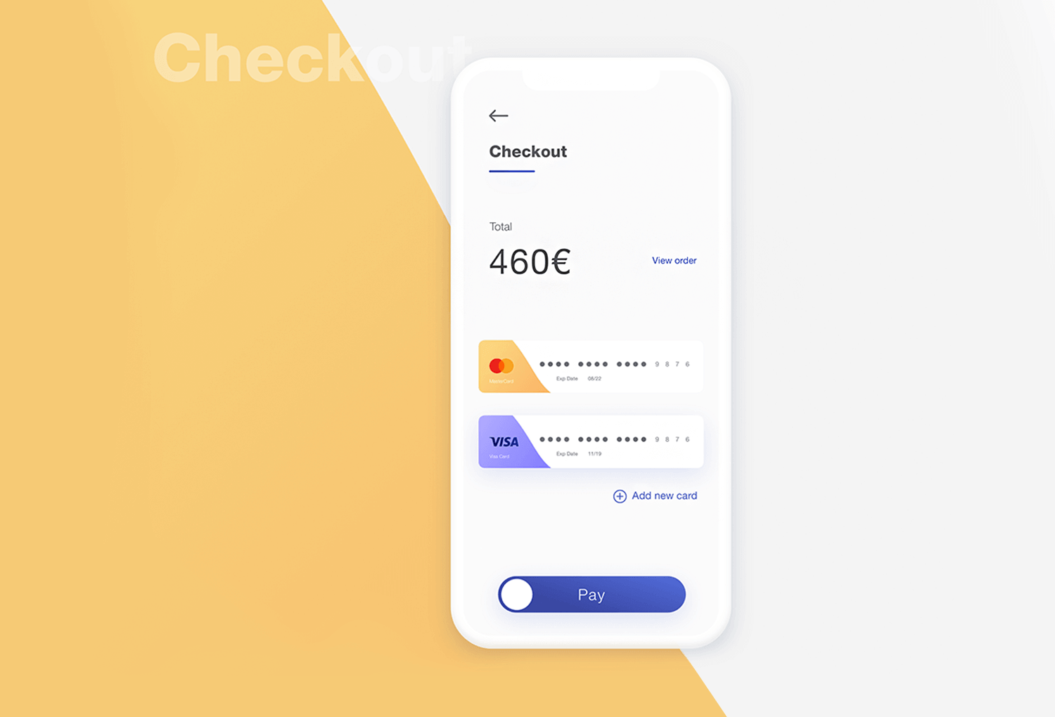 form example of checkout screen