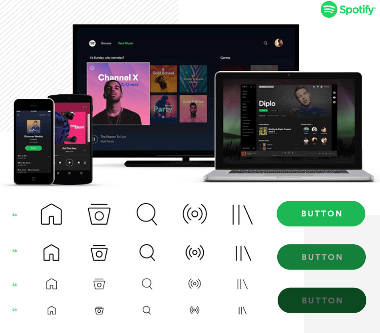 material design within spotify's design system
