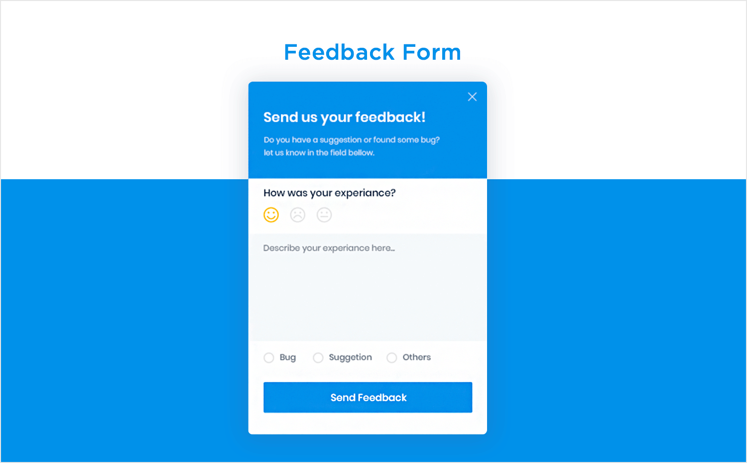 feedback mobile form example by zahir patel