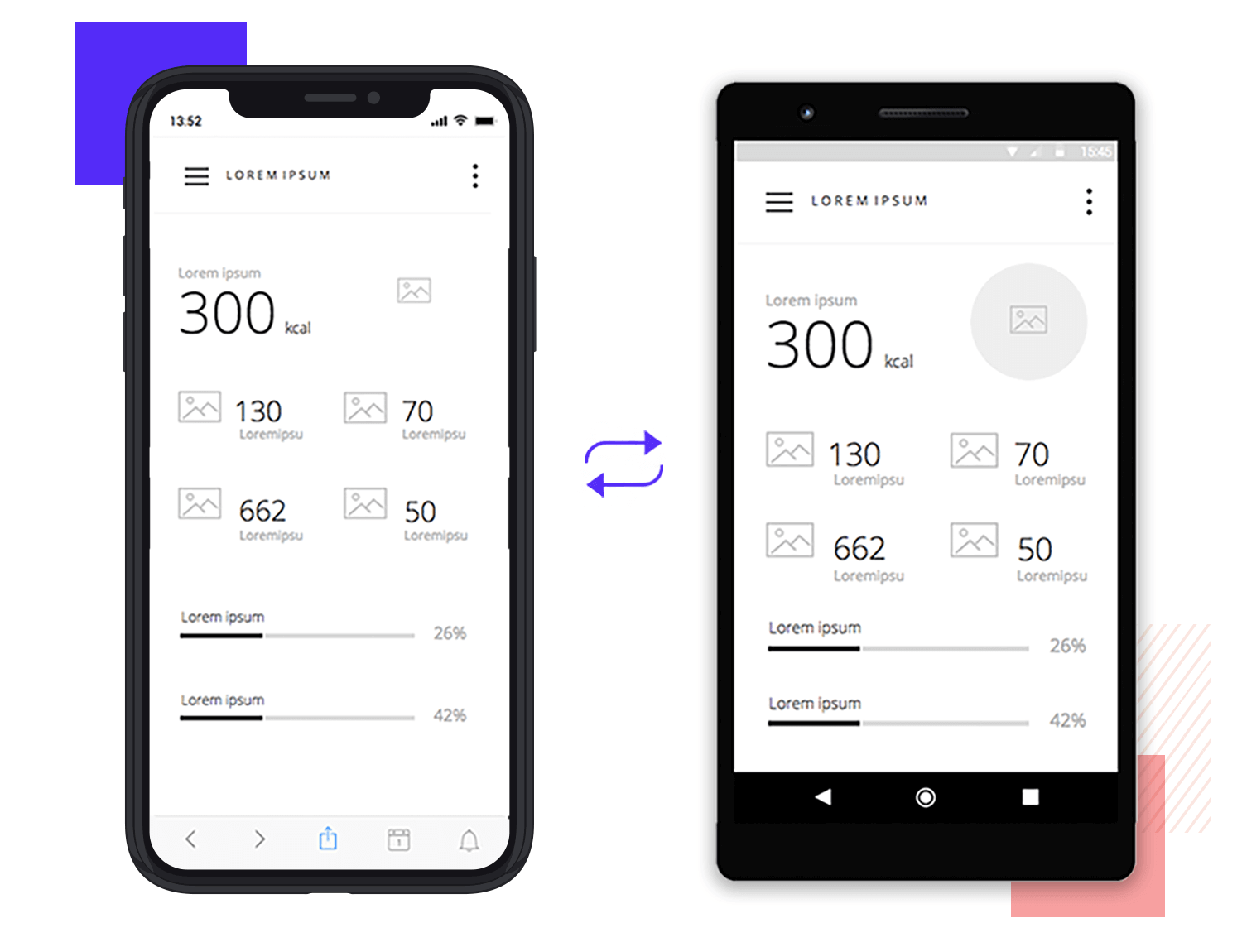 mobile apps wireframe examples