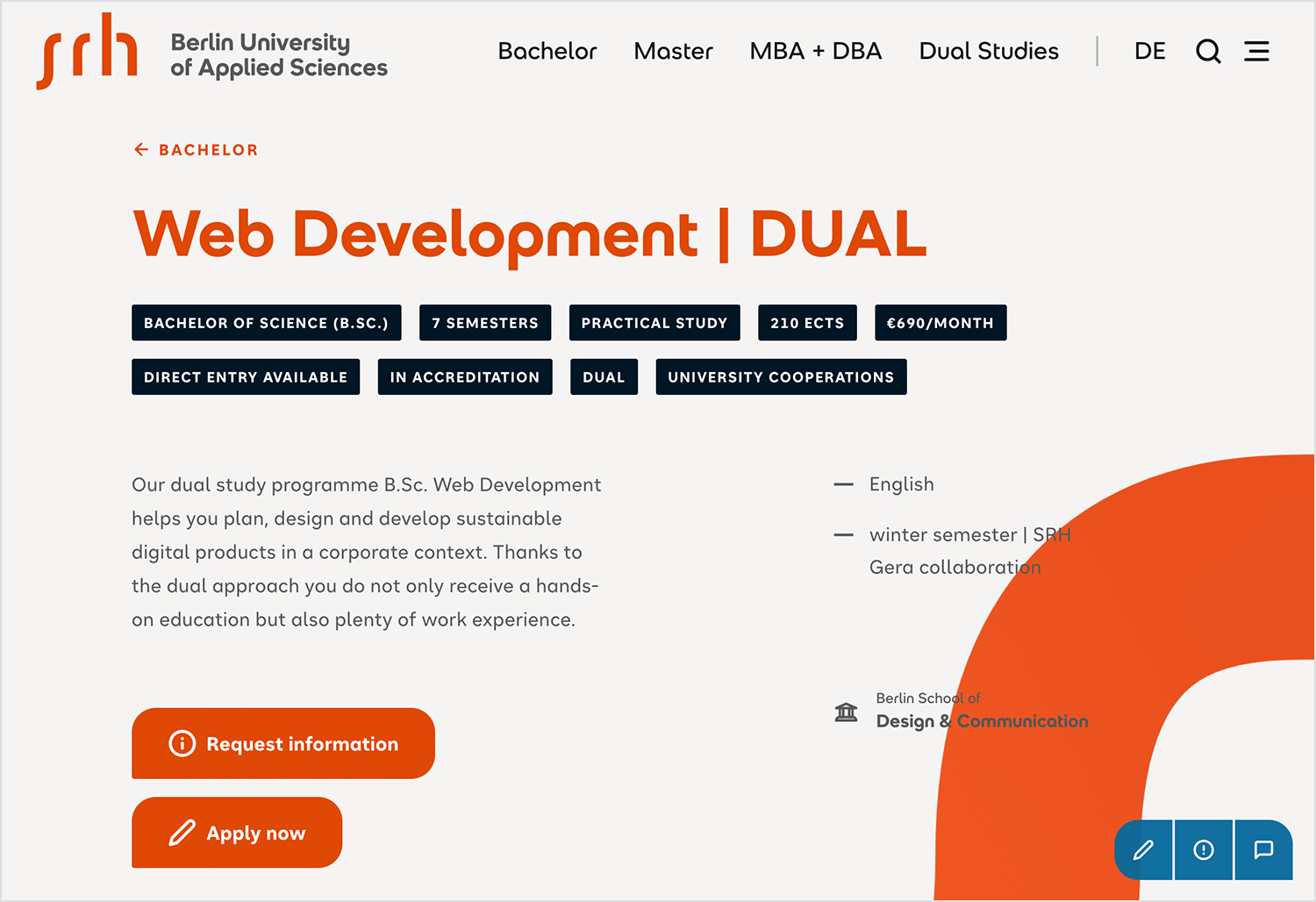 full stack web development courses berlin university