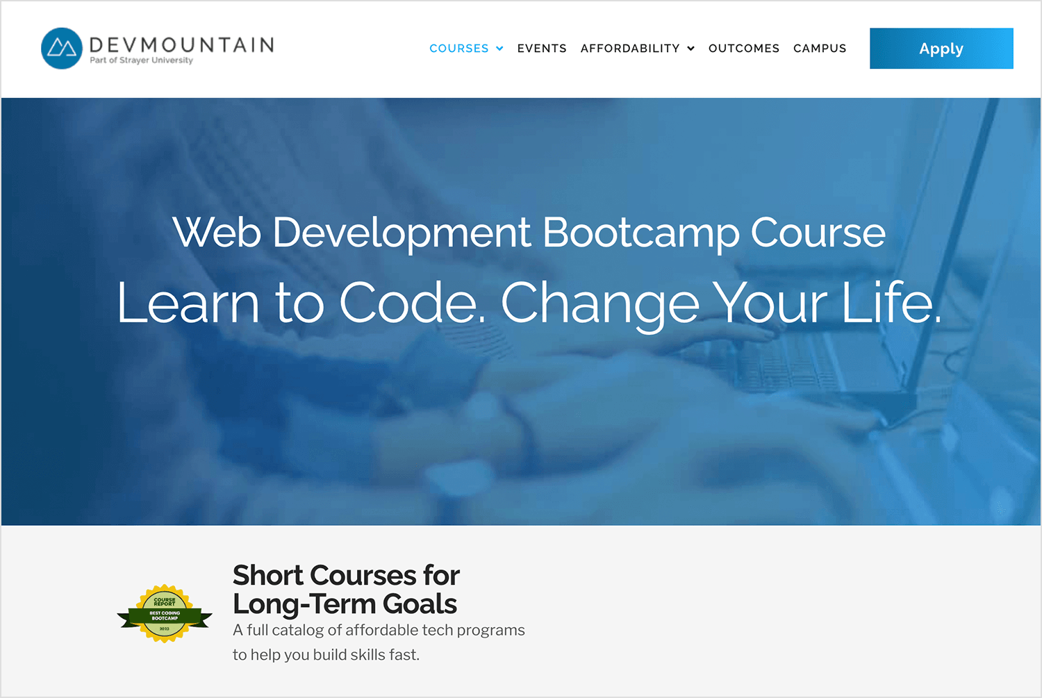 full stack web development courses devmountain