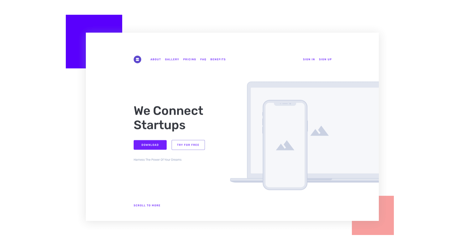 example of website homepage wireframe