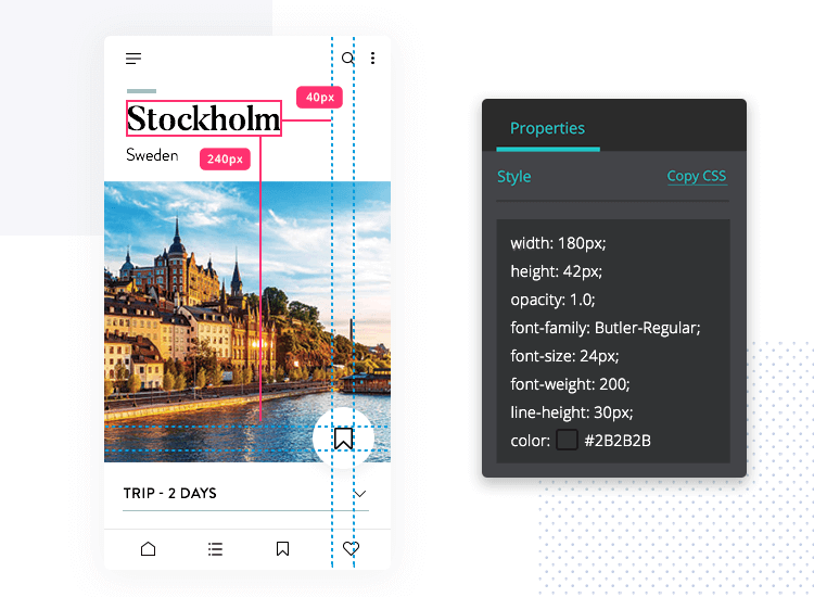 Enhanced designer-developer hand-off when you create your PSD mockup in Justinmind