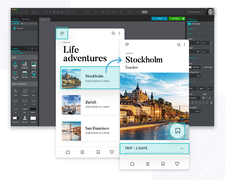 Download Turn PSDs into interactive mockups - Justinmind