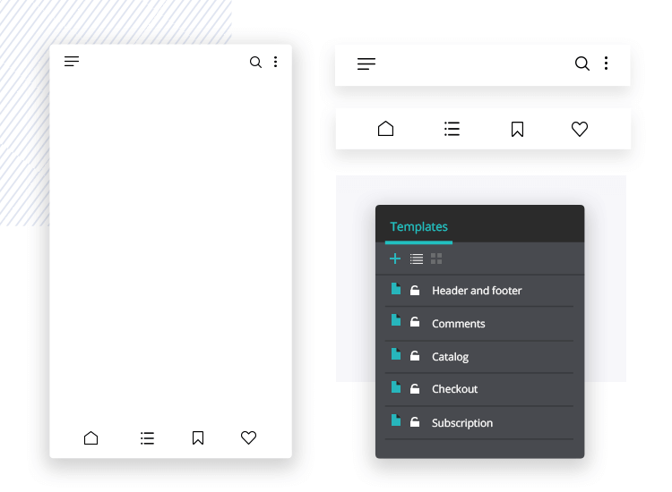 Create your own styles and layouts for your PSD mockup in Justinmind