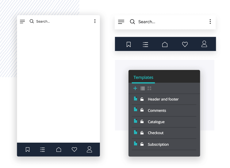 Reduce design workload - create templates and masters for your Sketch mockup in Justinmind