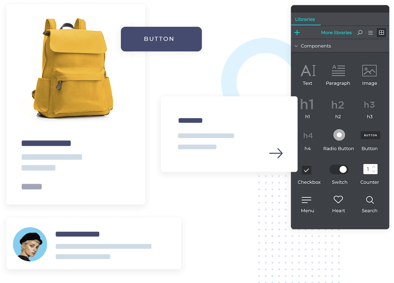Free UI components for web, iOS and Android app prototyping