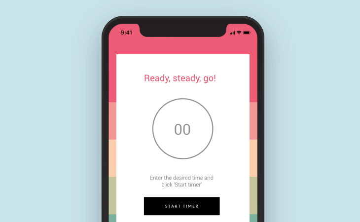 Manuelles Design der Countdown-App