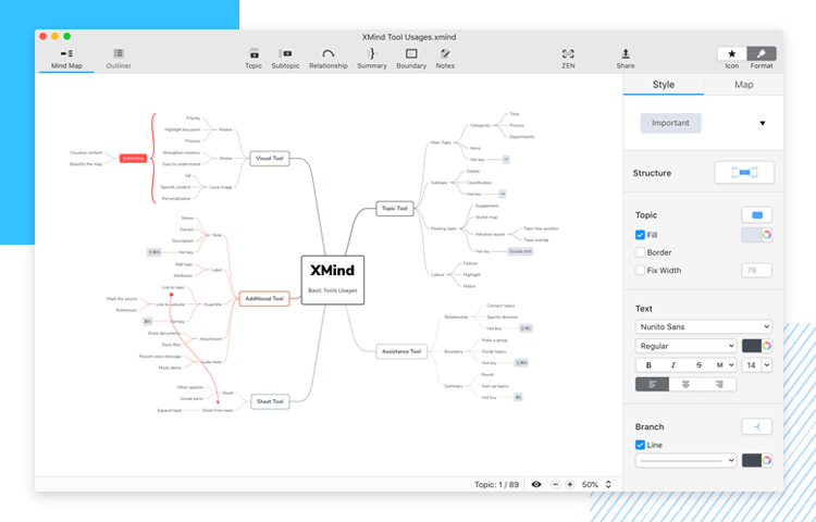 mind mapping tool for design thinking by xmind