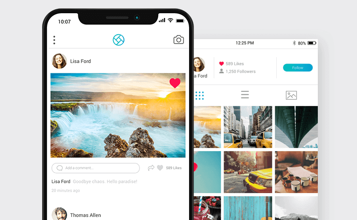 Design einer App zum Teilen von Fotos