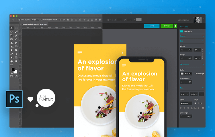 Download Turn PSDs into interactive mockups - Justinmind