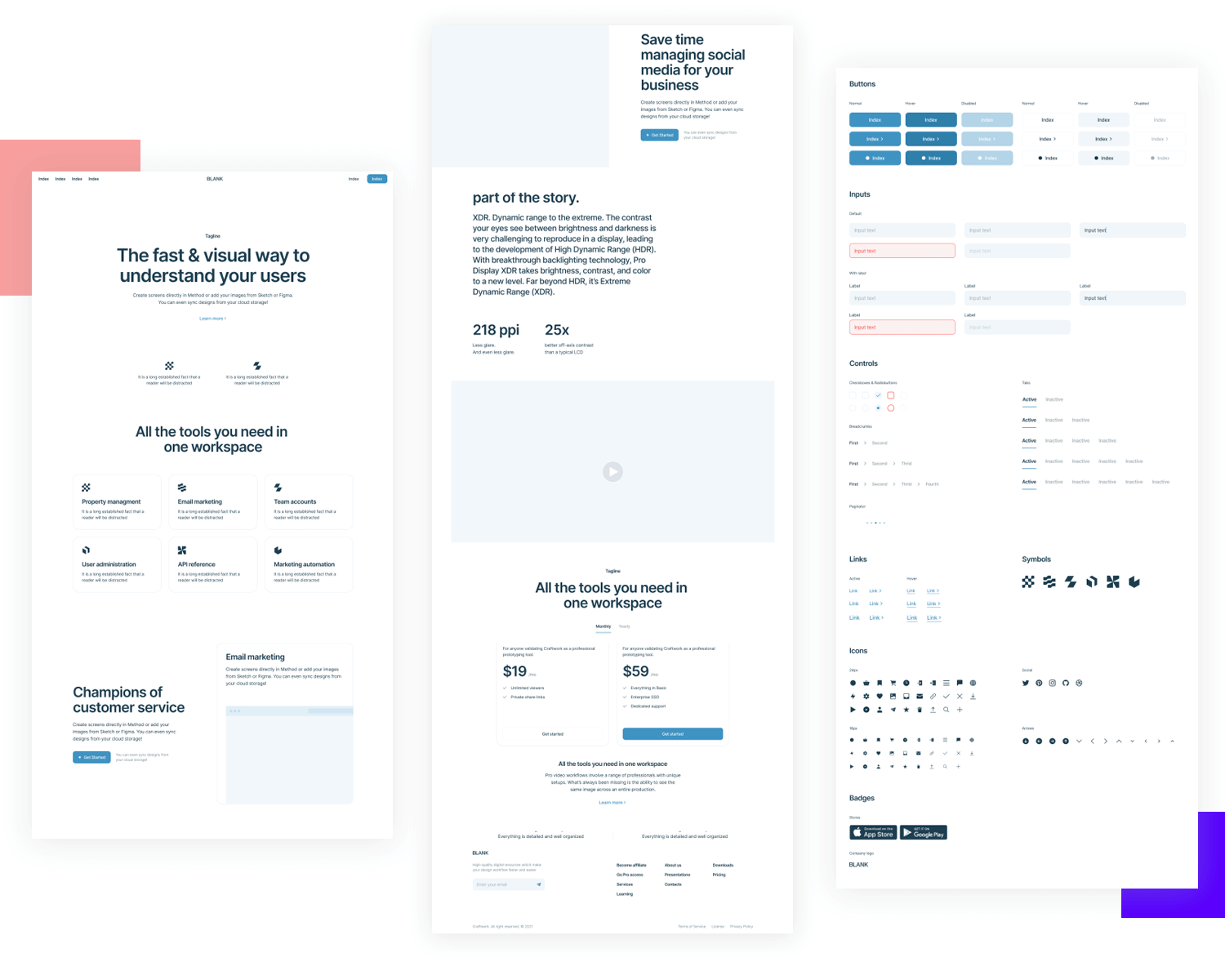 wireframe example with great visual hierarchy